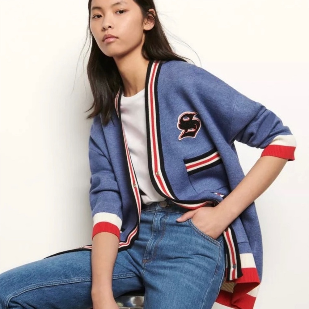 Sandro Ted Varsity Cardigan